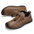 thumbnail image 1 of Men’s Casual Shoes For Men's Leather Loafers Summer Shoes Leather Breathable Outdoor Casual Shoe Beach Sport Hiking Work Male Brown Grey navy blue, 1 of 5
