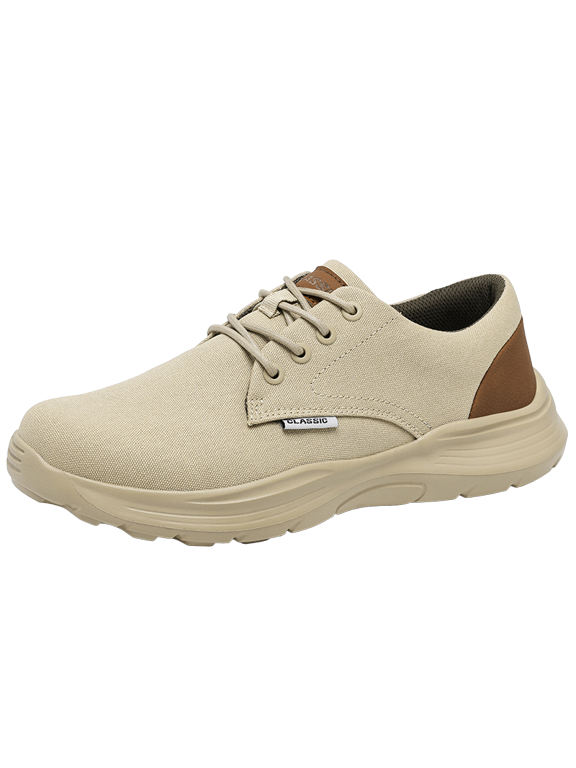 Men's Casual Shoes Lace‑Up Textile Upper Oxford Style Sneakers with Layered Thick Midsole for Daily Business‑Casual and Everyday Outdoor Wear