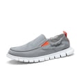 thumbnail image 1 of Men's Casual Shoes Men Lightweight Comfortable Soft Breathable Canvas Loafers Boat Shoes Sneakers Walking Slip-On Flat Gray 9.5 US, 1 of 7