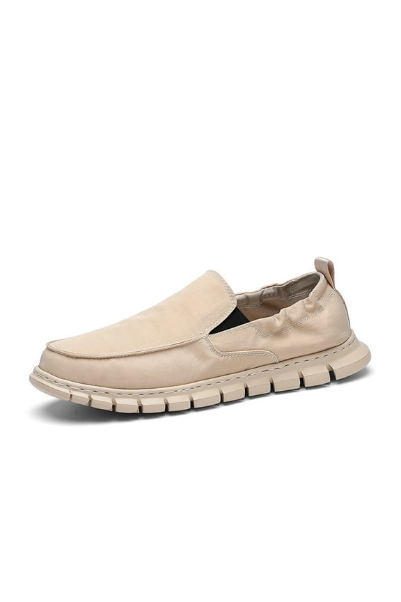 Men's Casual Shoes Men Lightweight Comfortable Soft Breathable Canvas Loafers Boat Shoes Sneakers Walking Slip-On Flat White 10.5 US