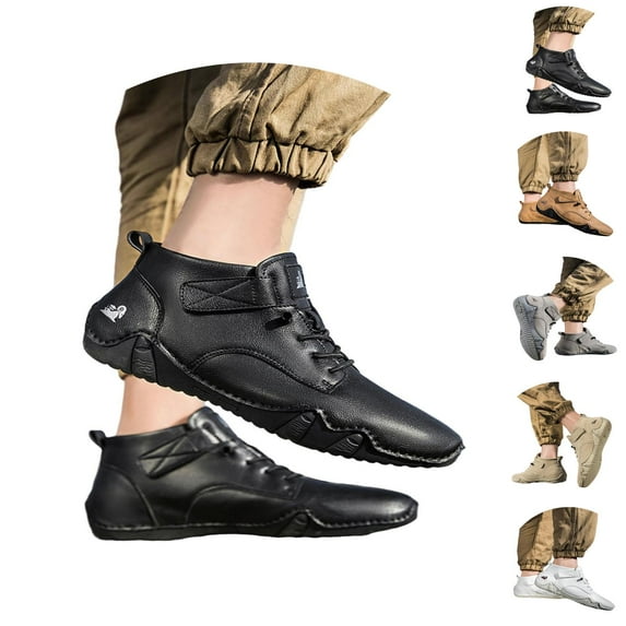 Men's Casual Shoes Outdoor Boots Flat Heel Comfortable Walking Shoes For Daily Wear With Jeans Casual Mens Shoes