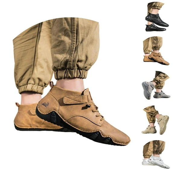 Men's Casual Shoes Outdoor Boots Flat Heel Comfortable Walking Shoes For Daily Wear With Jeans Men'S Shoes Athletic