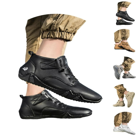 Men's Casual Shoes Outdoor Boots Flat Heel Comfortable Walking Shoes For Daily Wear With Jeans Mens Shoes Casual