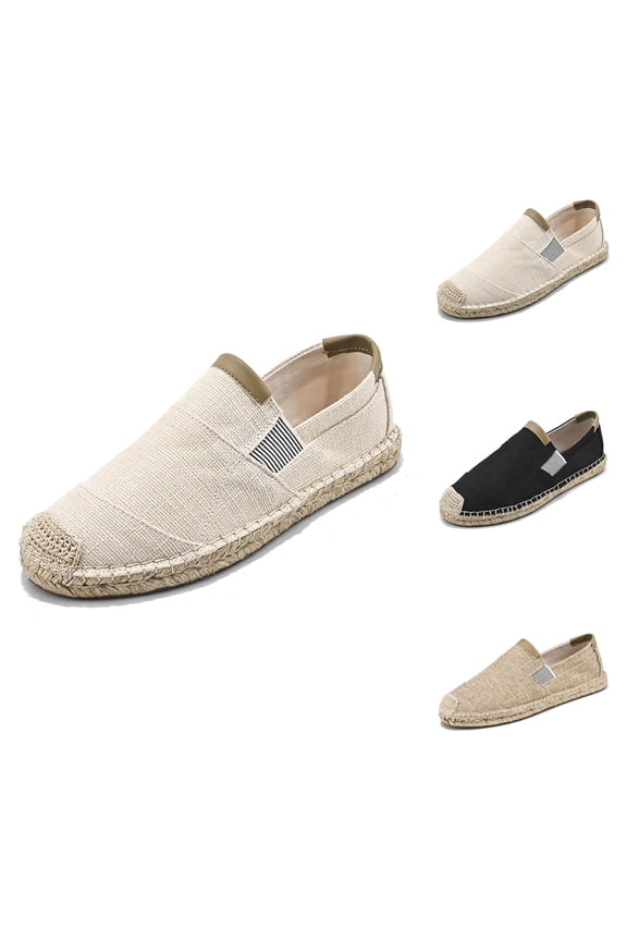 Men's Casual Shoes Trendy Breathable Linen Sneakers Stylish Espadrille Fisherman Footwear For Everyday Wear Shoes Running Men