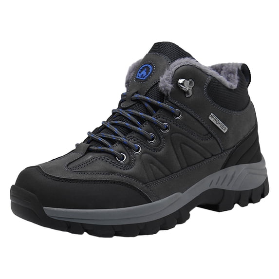 Men's Casual Shoes Winter Sneakers Outdoor Lightweight Hiking Shoes Padded Warm Comfort Large Size Hiking Footwear for Men