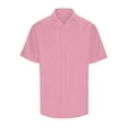 thumbnail image 1 of Men's Casual Short Sleeve Button Down Shirt Solid Color Summer Beach Relaxed Fit Collared Shirt with Pocket for Everyday Wear, 1 of 7