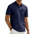 thumbnail image 1 of Men's Casual Short Sleeve Button-Down Shirt with Open Lapel Collar, 1 of 9