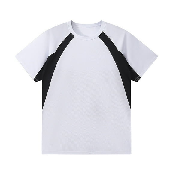 Men's Casual Short Sleeve Color Block T Shirt for Summer Fashion Stylish Spliced Top Lightweight and Comfortable for Daily Wear