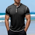 thumbnail image 1 of Men's Casual Short Sleeve Crew Neck Tee Soft Comfortable Blend Fabric Stylish Everyday Top Workout Short Sleeve Tee Shirts for Men Beach Tops Casual Shirt, 1 of 7