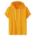 thumbnail image 1 of Men's Casual Short Sleeve Hooded T-Shirt with Adjustable Strap for Autumn Comfort and Style, 1 of 4