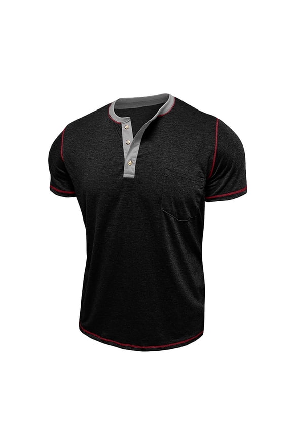Men's Casual Short Sleeve Shirt - Lightweight Polyester-Spandex, Three-Button Placket, Sizes (S-XXL), Summer Versatile Wear