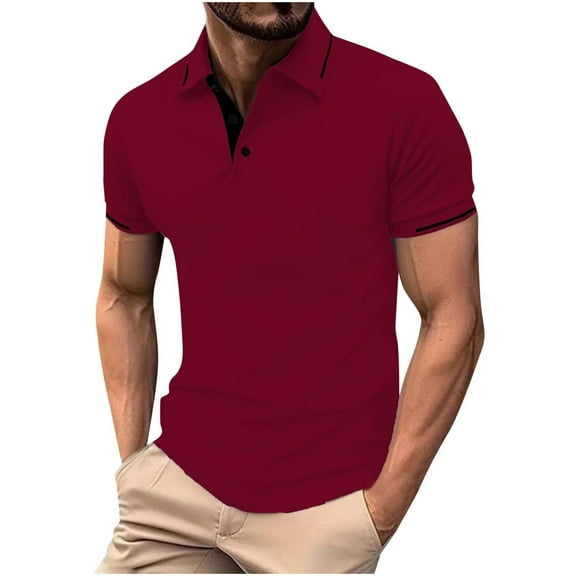 Men's Casual Short Sleeve Shirt, Solid Color Turndown Collar Top, Nylon Blend Fabric for Comfort, Versatile Wear for Daily and Leisure