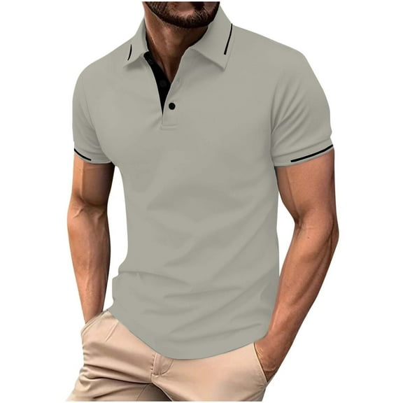 Men's Casual Short Sleeve Shirt, Solid Color Turndown Collar Top, Nylon Blend Fabric for Comfort, Versatile Wear for Daily and Leisure
