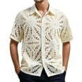 thumbnail image 1 of Men's Casual Short Sleeve Shirts Stylish Comfortable Relaxed Fit Summer Tops for Beach Outing and Daily Wear Mens T-Shirts Big and Tall To Customize Cotton Polyester Blend, 1 of 6