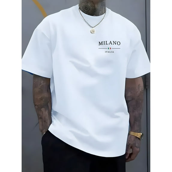 Men's Casual Short Sleeve T-Shireathable Regular Fit, Machine Washable, Everyday Apparel, Trendy Casualwear, Subtle Stripe Design, Comfortable Fabric