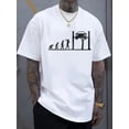 thumbnail image 1 of Men's Casual Short Sleeve T-Shirt with Car Repair Evolution Print - 100% Polyester, Regular Fit Crew Neck, Breathable Summer Tee for Car Enthusiasts and Casual Attire, Comfortable Stretch, 1 of 10