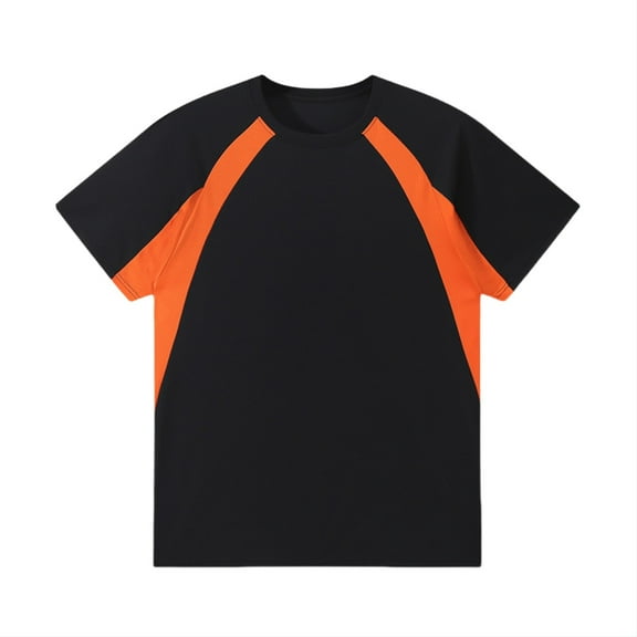 Men's Casual Short Sleeve T Shirt - Stylish Color Block Spliced Top for Summer Fashion and Everyday Wear Mens T-Shirts In 3xl Cotton Pocket Tshirts 4x-Large Light Gray Dark Blue Thick T Shirts