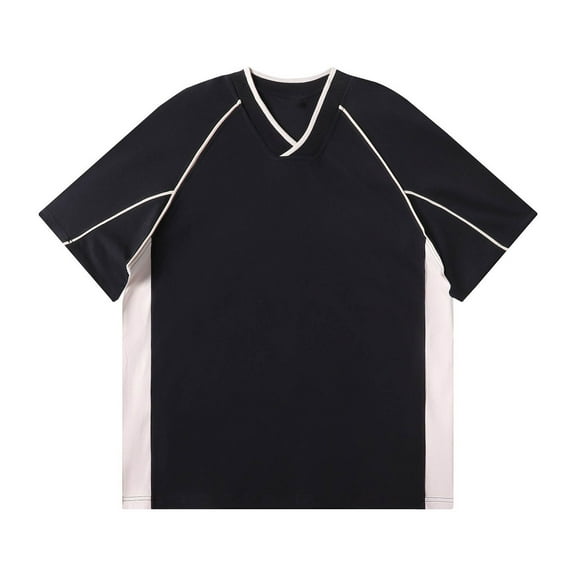 Men's Casual Short Sleeve T-Shirt Summer Fashion Solid Color Inserted Shoulder Design Comfortable Breathable Tee Stylish Casual Wear Mens Work Shirts Summer Basic Tee Shirts