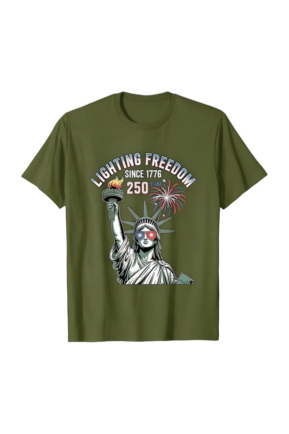 Men's Casual Short Sleeve T Shirts Comfortable Breathable Tees Daily Wear Couples Matching Patriotic Graphic Summer Tops,Army Green,S