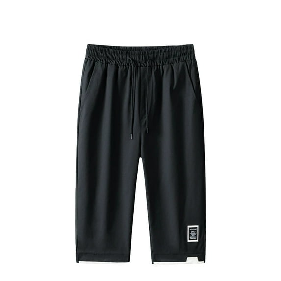 Men's Casual Shorts 6 Mens Active Shorts Mens Basketball Men Athletic Short Big Long Mesh Men Clothes for Linen Short Men's Summer Cargo Capris Loose Fit Black 5XL