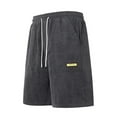thumbnail image 1 of ZQUUVOU Men's Casual Shorts Bermuda Relax Fit Cotton Velvet Training Breathable Shorts Pockets Gray, 1 of 4