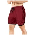 thumbnail image 1 of Men's Casual Shorts Breathable Mesh Athletic Workout Running Gym Beach Comfortable Lightweight Summer Mens Shor Drawstring Elastic Waist Casual Beach Pants, 1 of 5