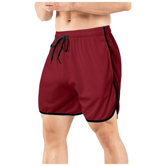 Men's Casual Shorts Breathable Mesh Athletic Workout Running Gym Beach Comfortable Lightweight Summer Mens Shor Drawstring Elastic Waist Casual Beach Pants
