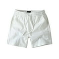 thumbnail image 1 of Men's Casual Shorts Cargo Shorts with Elastic Drawstring Waist Summer Beach Shorts with Pocket, 1 of 4