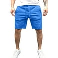 thumbnail image 1 of Men's Casual Shorts Comfortable Knee Length Solid Splice Pocket Design Mid Waist Drawstring Closure Lightweight Outdoor Apparel Men's Slim Fit Shorts Mens Big and Tall 5xl Fitted, 1 of 6