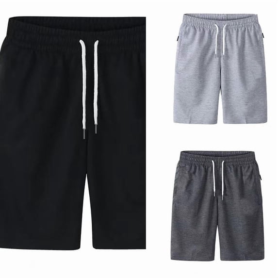 Men's Casual Shorts Cotton Drawstring Elastic Waist Summer Beach Gym Workout Shorts for Men with Pockets Loose Fit Lightweight Comfort Flat Front Cargo Shorts
