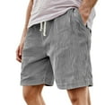 thumbnail image 1 of Men's Casual Shorts Lightweight Breathable Comfortable Summer Versatile Solid Color Everyday Wear Relaxed Fit, 1 of 4