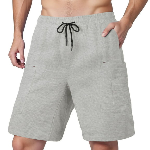 Men's Casual Shorts Lightweight -Pocket Cargo Pants for Everyday Outdoor Activities with Comfortable Drawstring Waist