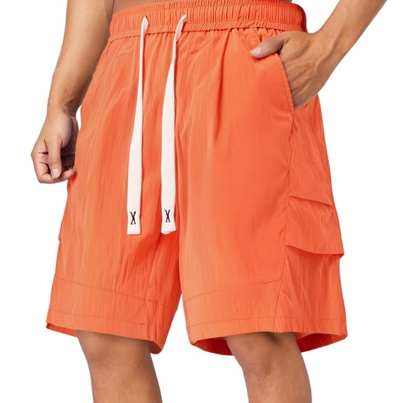 Men's Casual Shorts Lightweight Relaxed Fit Outdoor Leisure Drawstring Summer Pants with Pockets