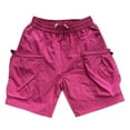 thumbnail image 1 of Men's Casual Shorts Mens Athletic Shorts Workout Mens Men with Pockets Surf Qualifier 2 in 1 Parish Rave Bottoms Baggy for Men Wall E Short for Athletic Men's Summer Pink M, 1 of 6