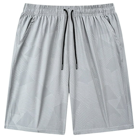 Men's Casual Shorts Mens Beach Attire Basketball Shorts for Men Pack Quick Shot Man Linen Short Mens Baggy Men Tennis Stylish for Nonslip Band Men's Summer Loose Pocket Grey 2XL