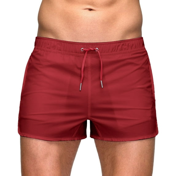 Men's Casual Shorts Mens Button Shorts Memory Short Running Men Trunk Men Designer Workout Pack Y Fit Workout Mens Short Length Large Basketball Red XL