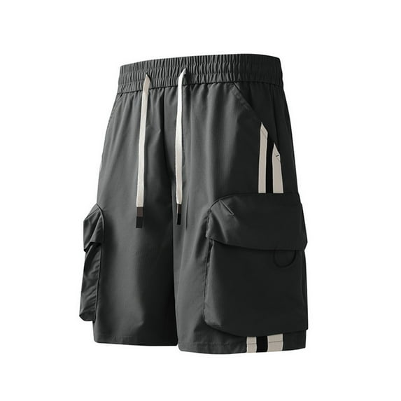 Men's Casual Shorts Mens Button Shorts Running Short Memory Workout Clothes Mens Polyester Running Athletic Recon Frame Casual Parish Workout Men Pack Men's Sports Loose Grey 4XL