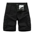 thumbnail image 1 of Men's Casual Shorts Mens Fitness Shorts Big Mens Cargo on Men Tan Gasp Men Lined Fuzzy Tennis with Pockets plus Size for Summer for Casual Black 2XL, 1 of 3