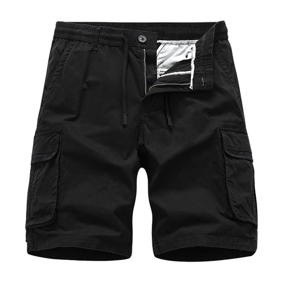 Men's Casual Shorts Mens Fitness Shorts Big Mens Cargo on Men Tan Gasp Men Lined Fuzzy Tennis with Pockets plus Size for Summer for Casual Black 2XL