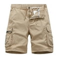 thumbnail image 1 of Men's Casual Shorts Mens Fitness Shorts Big Mens Cargo on Men Tan Gasp Men Lined Fuzzy Tennis with Pockets plus Size for Summer for Casual Khaki 2XL, 1 of 8