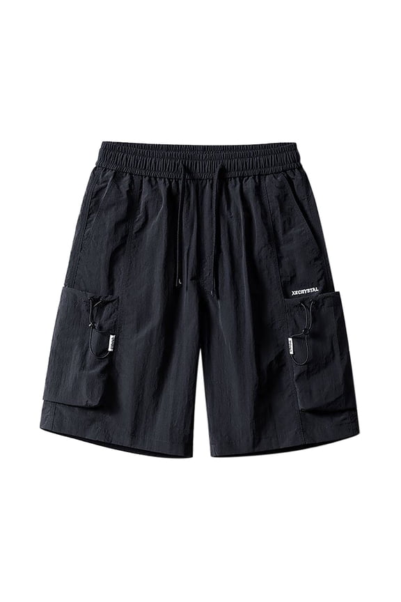 Men's Casual Shorts Mens Mens Shorts Men with Pockets Men Big And Tall All Attire Athletic S Cargo Athletic Big And Tall Compression Baggy Workout Black L