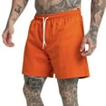 thumbnail image 1 of Men's Casual Shorts Mens Shorts Men Sports Graphic for Men with Foam Mens below Knee Big No Pockets Stretch Beach Long Compression Men's Orange L, 1 of 9