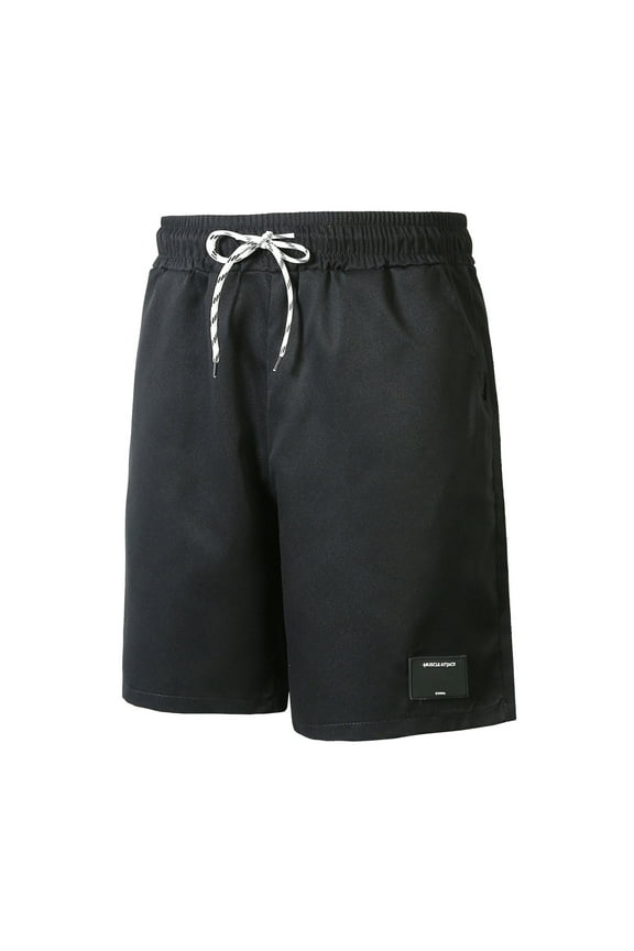 Men's Casual Shorts Mens Shorts Workout Men Casual Wear Band 1 Jogging for Men for Flashy Basketball Mens Tan Memory Boy Cabin Creek Sports Summer Hawaii Black L