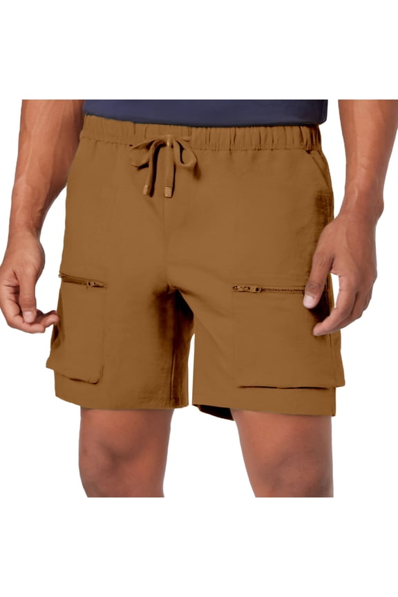 Men's Casual Shorts Outfit for Men Party Elastic Waistband Shorts Ski Training Basketball Knit Men Threads Basketball with Pockets Athletic with Pockets Little Brown M