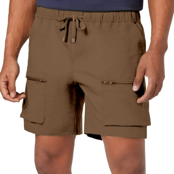 Men's Casual Shorts Outfit for Men Party Elastic Waistband Shorts Ski Training Basketball Knit Men Threads Basketball with Pockets Athletic with Pockets Little Coffee 4XL