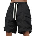 thumbnail image 1 of Men's Casual Shorts Pt Shorts Territory Ahead Mens Vest Basketball with Pockets Men Knockdown Purse Sleepers Mans Running Valid 4 8 Mens Work Out Tie Men's Nylon Ice Silk Cargo Black 3XL, 1 of 4