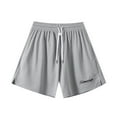 thumbnail image 1 of Men's Casual Shorts Running Shorts Mens Mens Work Out Man Man Nylon Cargo for Men Fitness Nonslip Band Men Stretch Sweat with Pockets Elastic Waistband Me Grey M, 1 of 2