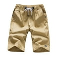 thumbnail image 1 of Men's Casual Shorts Shorts for Men Beach Mens below Knee Pool for Men Short Running Mens Baggy Athletic Wear Running with Pockets Size 30 Nylon Khaki XL, 1 of 4