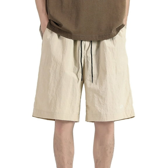 Men's Casual Shorts Stretchactive Quick Drying Breathable Lightweight Elastic Waist Summer Beach Shorts with Drawstring Pockets Mens Shor Drawstring Elastic Waist Casual Beach Pants