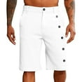 thumbnail image 1 of ZQUUVOU Men's Casual Shorts Summer Comfortable Button Pocket Elastic Waist Shorts White, 1 of 6